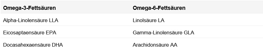 Omega-3 und Omega-6